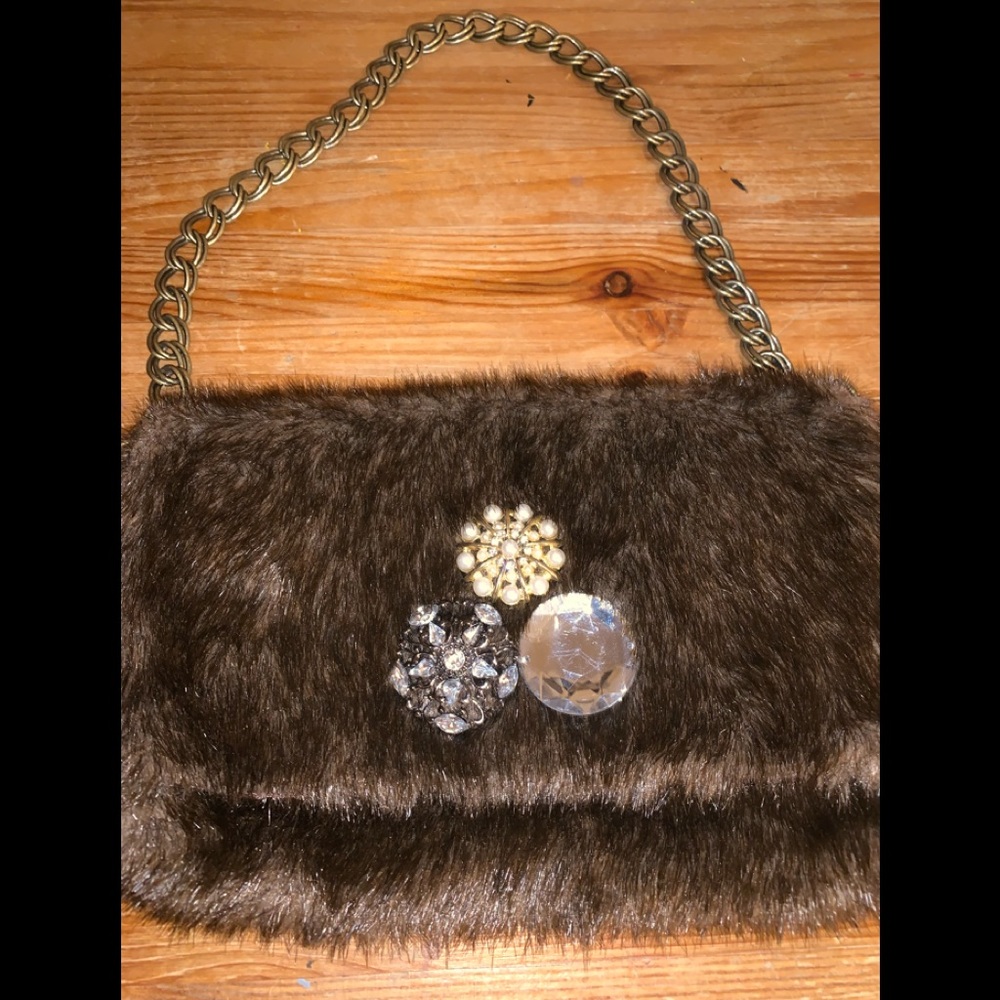 Twelve Twelve purse vintage looking  furry